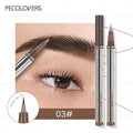 2-in-1 Soft Tip Eyebrow Pencil Eyeliner Balck Brown Waterproof Qme 03