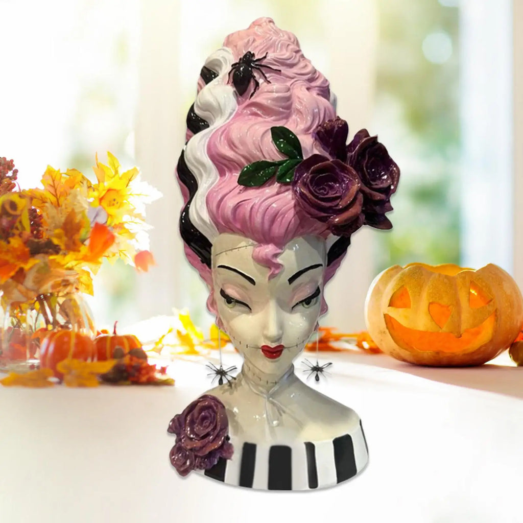 Halloween Decorations Bridal Bust Figurines Desk Gothic Figure Qme