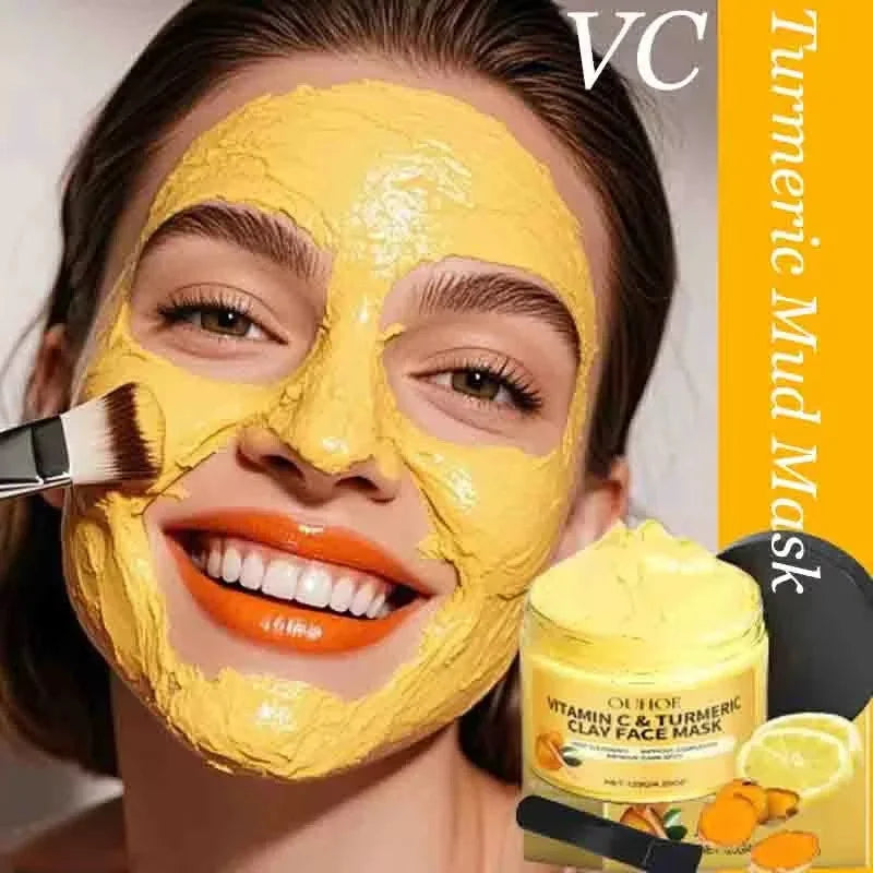 Vitamin C Exfoliating Facial Mask Shrink Pore Brightening Turmeric Exfoliating Facial Mask Improve Pore Deep Cleaning Facialmask Qme 1pc