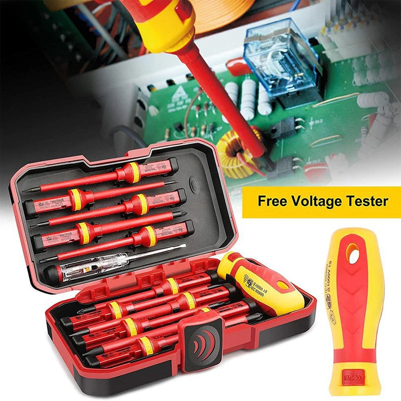Electrician Repair Tools 1000V Changeable Insulated Screwdrivers Qme