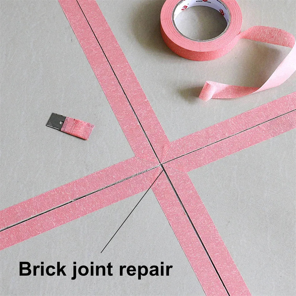 6 Rolls Pink Painters Tape, Masking Tape Bulk Sharp Edge Line Technology, Residue-Free and Artisan Grade Wall Trim Tape Qme