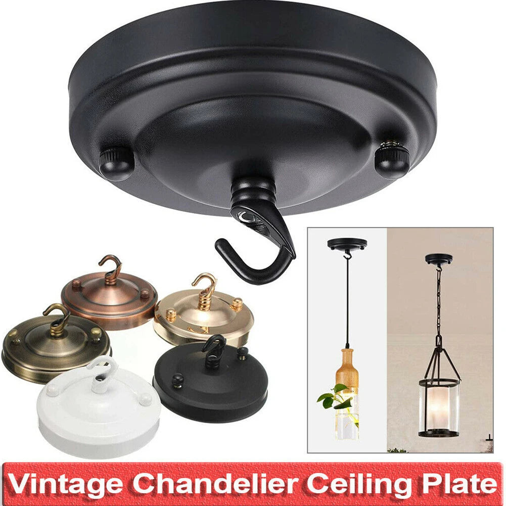 Vintage Lamp Base Hook Ceiling Plate Holder Light Fitting Chandelier Qme