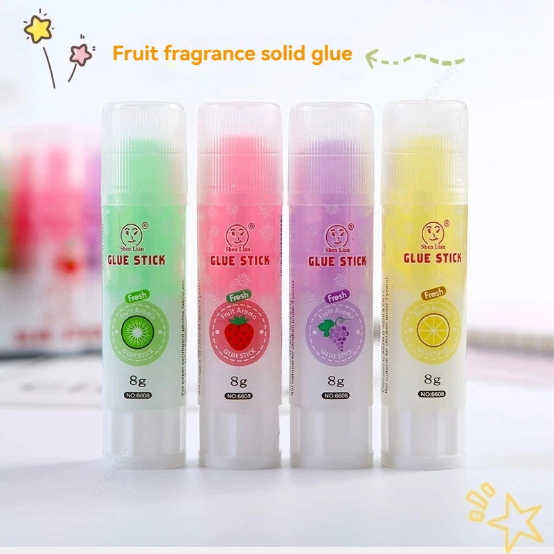 1-4 Pcs Cute Colorful Style Glue Stick High Viscosity Glutstick Solid Glue Paper Sticker Stationery Office Supplies Qme