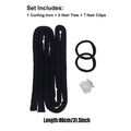 Heatless Curling Rod Headband 0 8 85M No Heat Silk Curls Soft Hair Qme Black-80CM