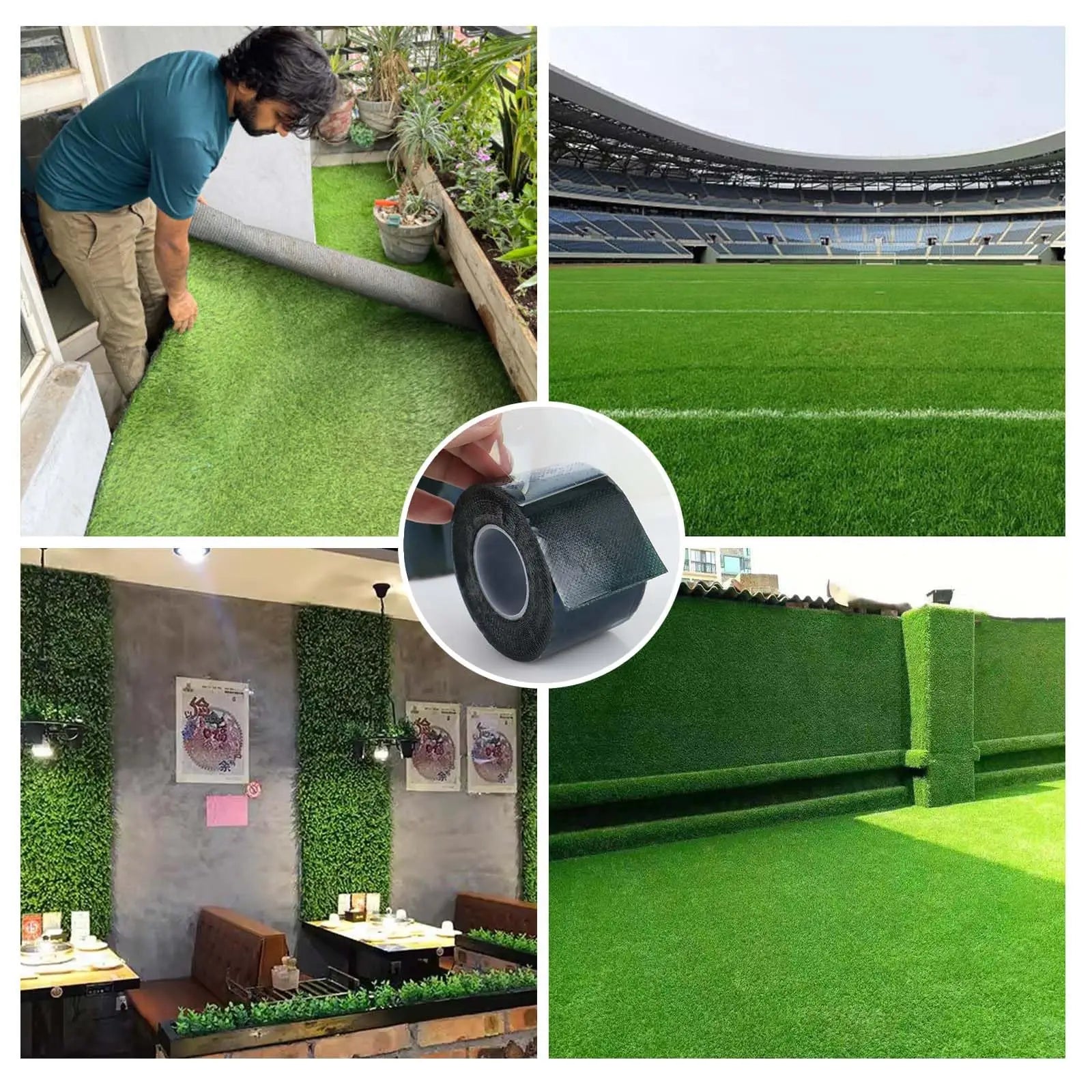 Double Side Artificial Turf Seam Tape Self-Adhesive Tape Jointing Tape High Viscosity Wear Resistant Lawn Greening Cloth Tape Qme