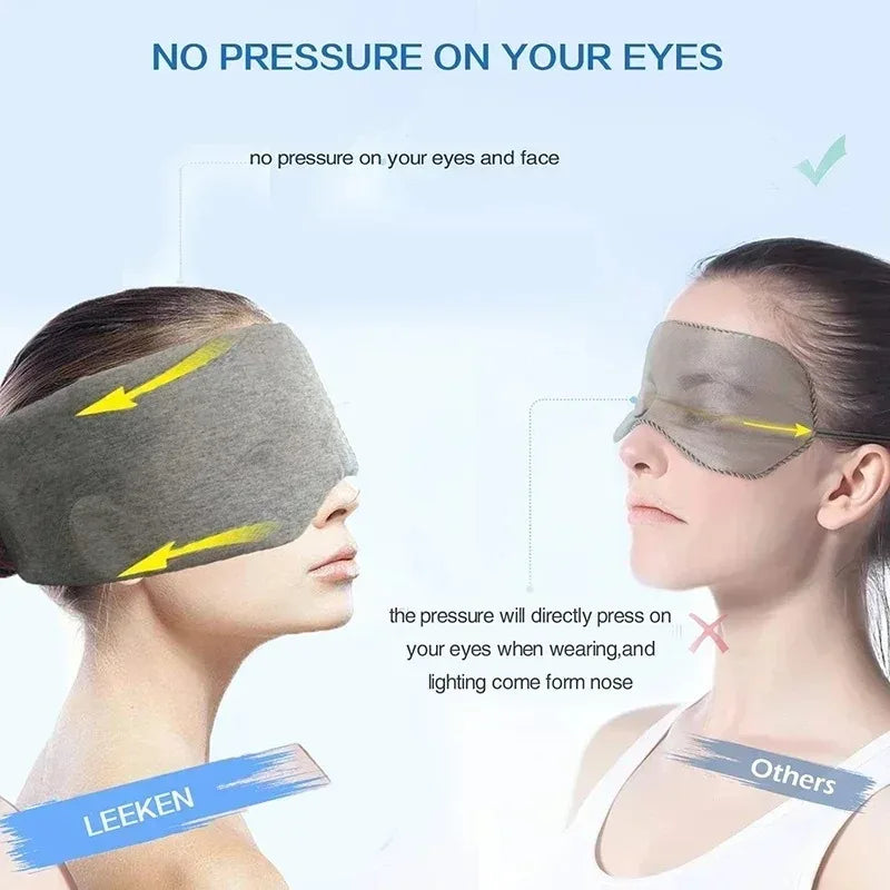 100 Cotton Silk Sleep Mask Blindfold Eye Cover Patch Soft Portable Qme