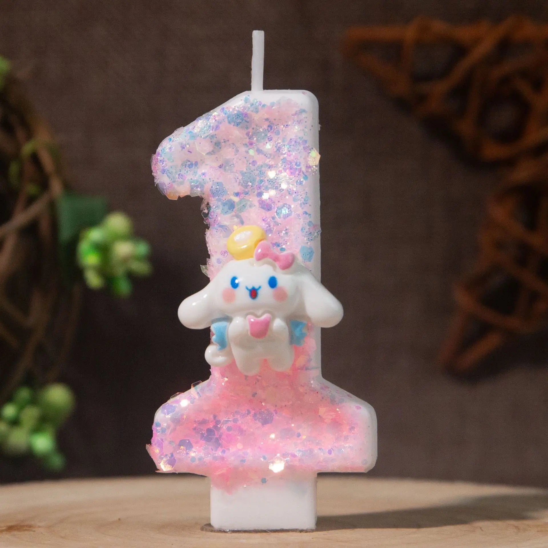 Cinnamon Dog 0-9 Numbered Birthday Candles Pink Cartoon Cake Topper Decorations Student Birthday Party Supplies Qme 1