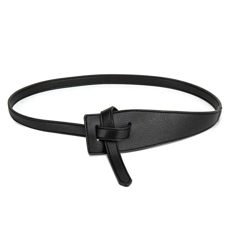 Women Summer Fashion Korean Version Coat Belt Minimalist Wind Qme 70cm Black