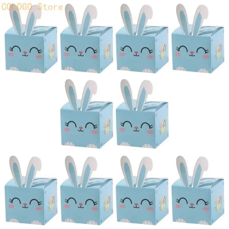 10Pieces Convenient Easter Rabbit Favor Boxes School Family Qme Blue China Mainland