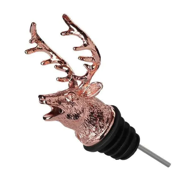 Bottle Nozzle Pourer Oil Mouth Stopper Cork Wine Red Dry Pot Plug Qme Rose Gold-1pcs