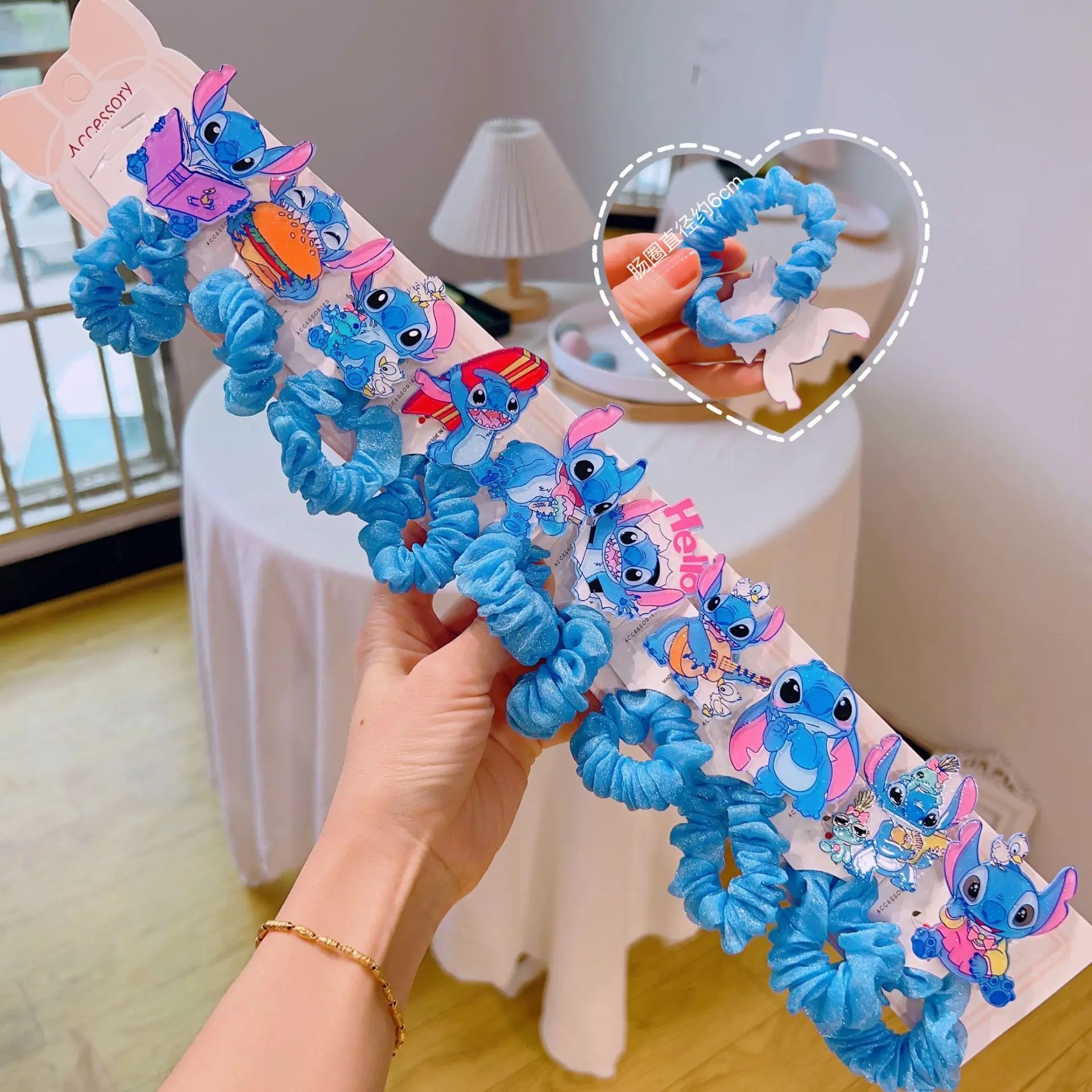 Cute “Stitch” Cartoon Acrylic Hair Clip Student Hair Accessories: Hair Ties, Elastic Bands, and Hair Bands Qme 9