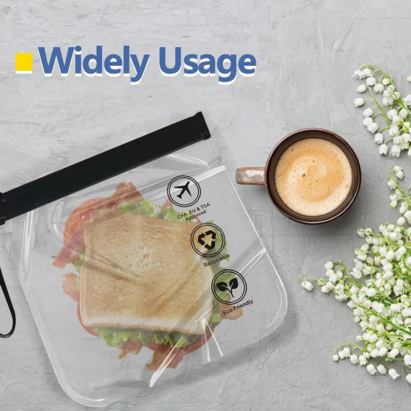 Women Reusable Airport Security Toiletry Bag Luggage Transparent Qme