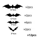 Halloween Black Bat Wall Stickers Party Decor Decals Holiday Scene Qme A Medium