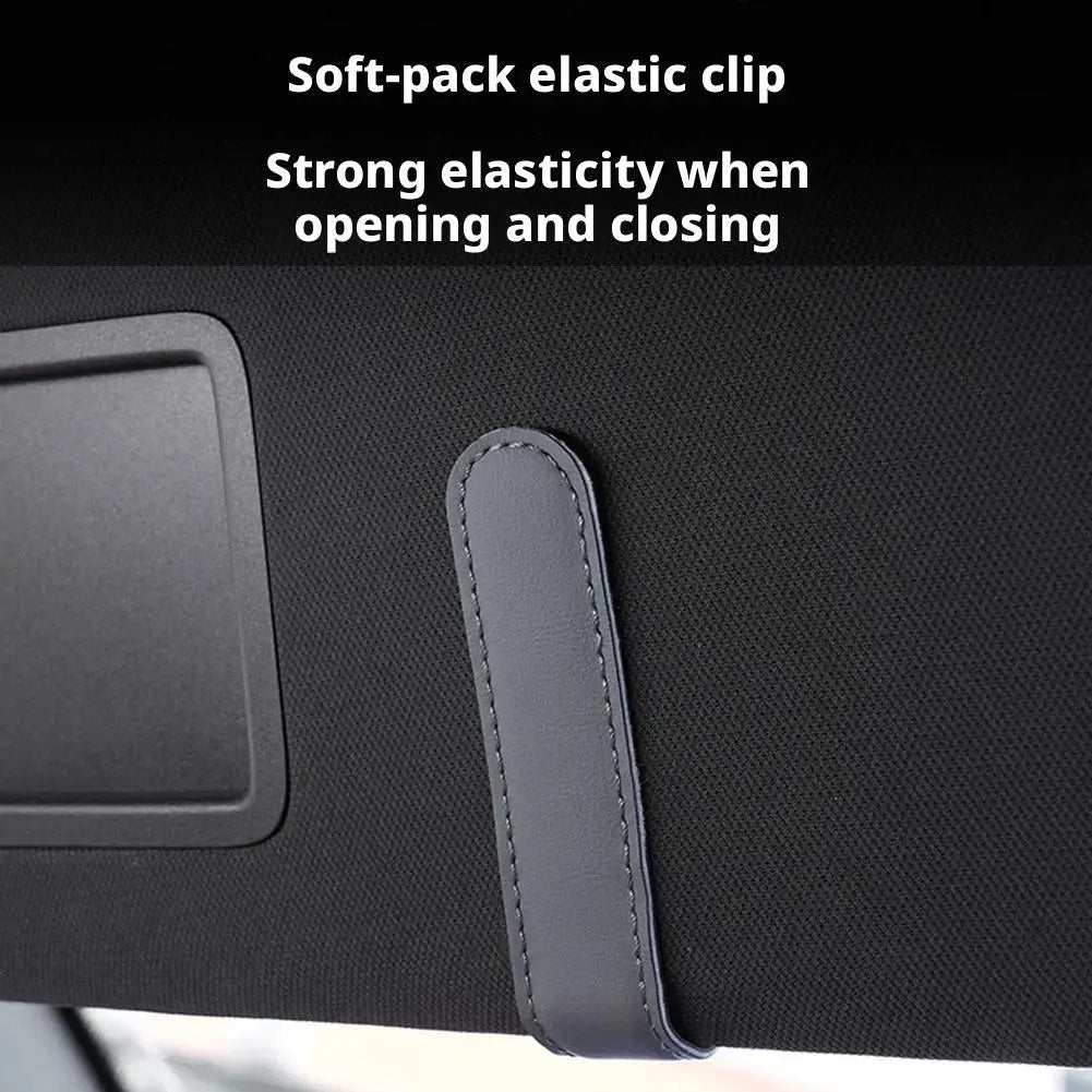 Car Eyeglass Storage Clip Ticket Sunglass Holder Visor Sun Sunglasses Qme
