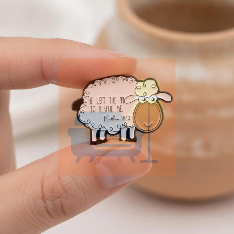 Cute Sheep Brooch Enamel Pins Funny Cartoon Friendship Brooches Qme
