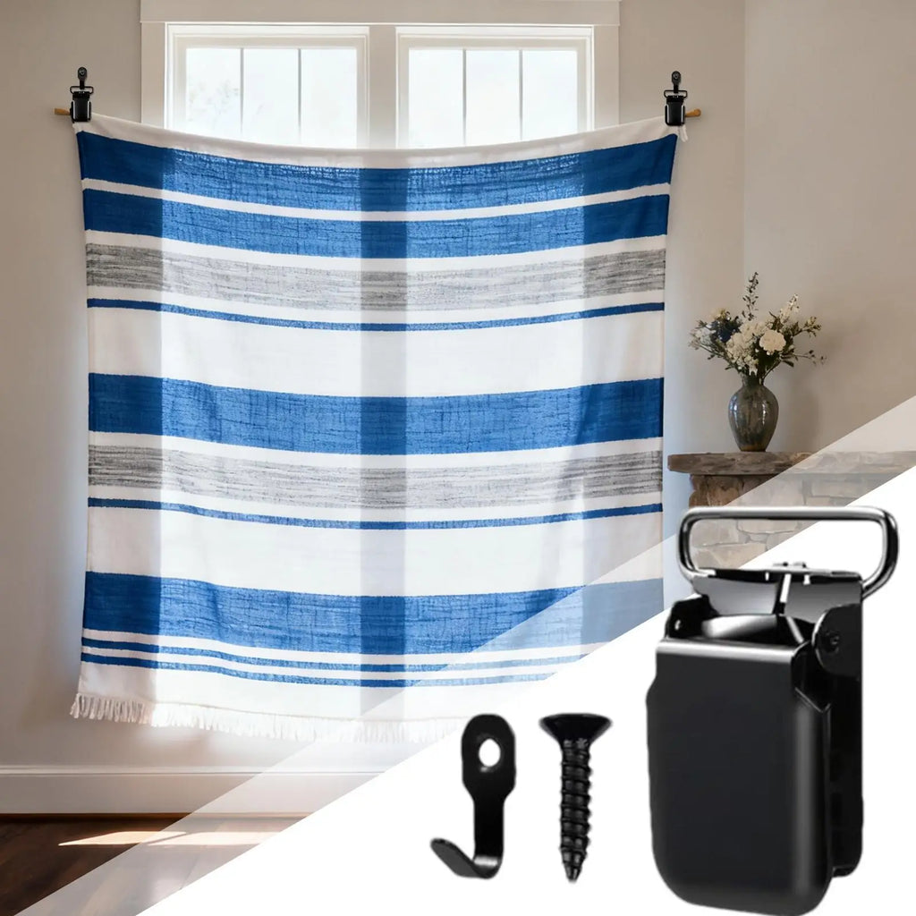 Tapestry Wall Hangers 4 Removable Heavy Duty Clip Clamps Display Qme