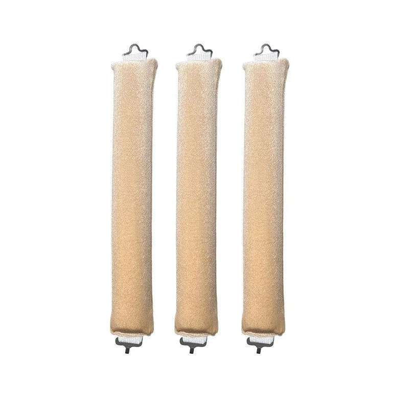 Heatless Hair Curlers Curling Rod Headband No Heat Lazy Curls Hook Qme Beige-3pcs