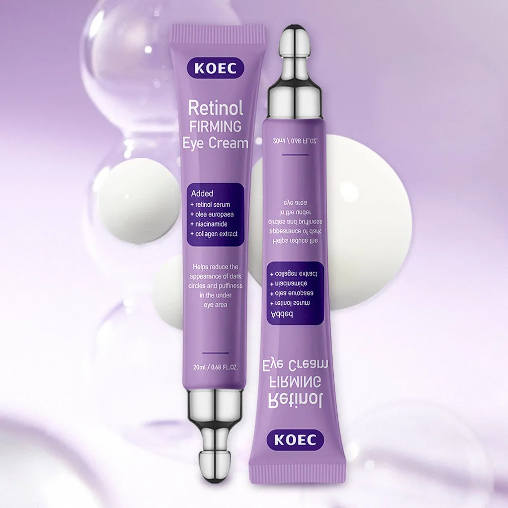 Retinol Firming Eye Cream Reduce Wrinkle Nourishing Faded Dark Circles Improve Eye Bags Puffiness Collagen Niacinamide Cream ﻿ Qme