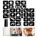 Reusable Temporary Tattoo Body Glue Multipurpose Stencil Glitter Qme 5pcs