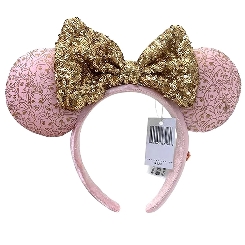 Princess Seris Pink Mickey Mouse Headbands Bow Glitter Party Decoration Cosplay Hair Accessories Hairband for girl Women Adults Qme Headband 1