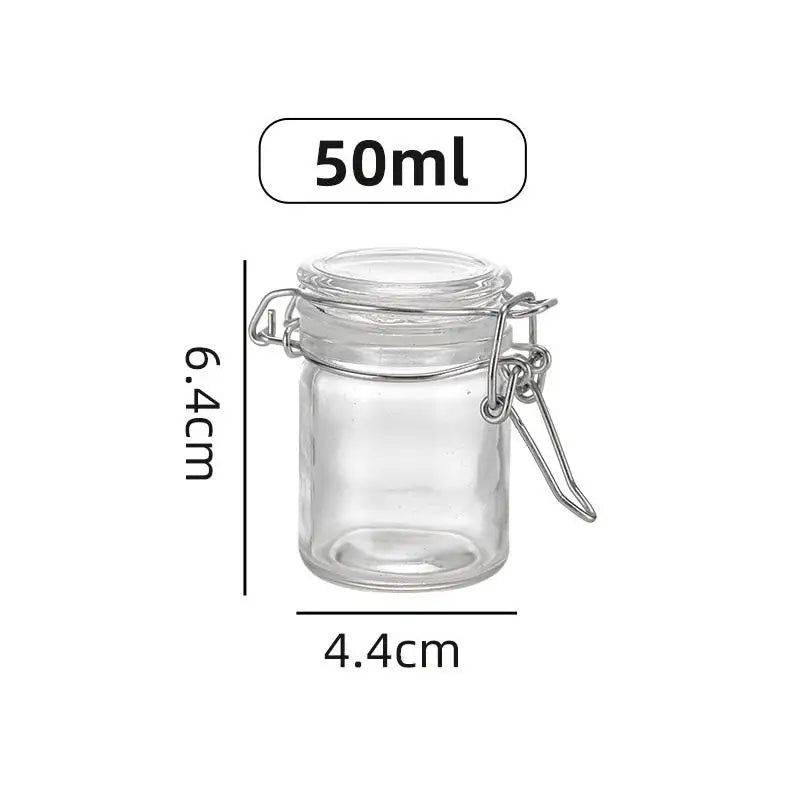 Transparent Big Mouth Jam Bottle Storage Jar Household 50 Glass Qme 50ML