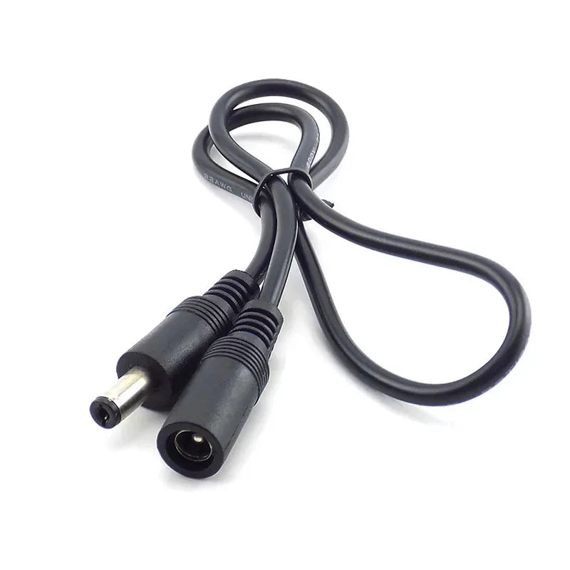 ESCAM CCTV Power Adapter Cable - 12V DC 5.5mmx2.1mm Female to Male for Camera Extension Qme