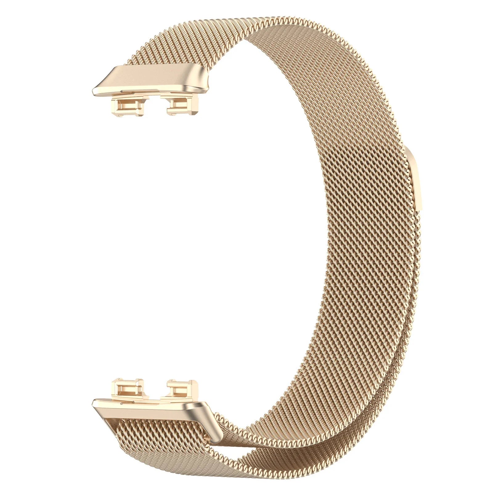Metal Strap For Huawei Band 8 9 Bracelet With TPU Case Screen Protector Soft Film Replacement Milanese Magnetic Loop Watchband Qme Champagne For Huawei Band 8
