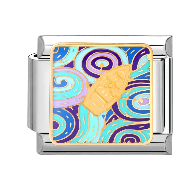 2026 Y2K Colorful Pattern Art Street Cats Vase Flower Italian Charm Links Fit 9mm Stainless Steel Bracelet Women Men DIY Making Qme Style 33