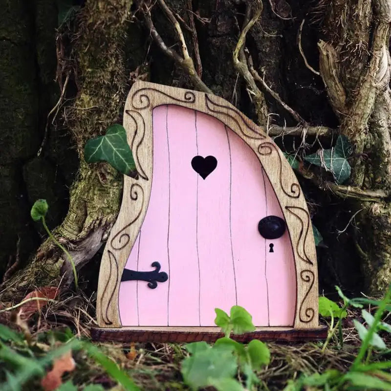 Mini Home Garden Doors Ornaments Elf Fairy Door Miniature House Decor Qme