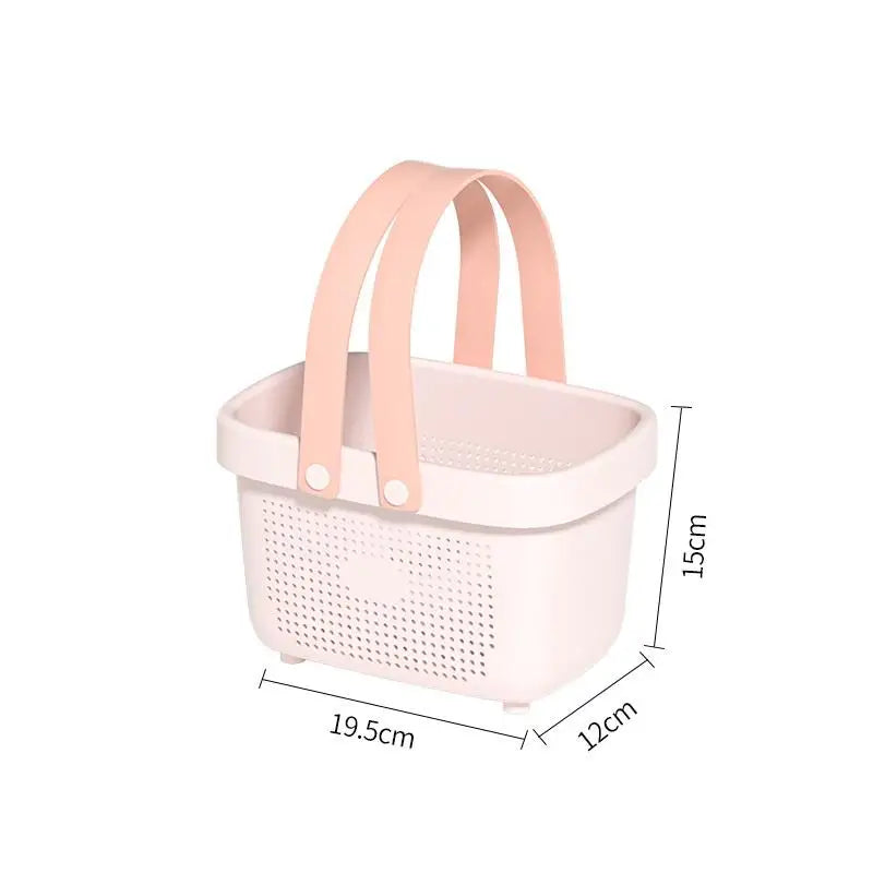 Basket Bin Dorm Room Bedroom Green Plastic Storage Basketfor Bathroom Qme Pink
