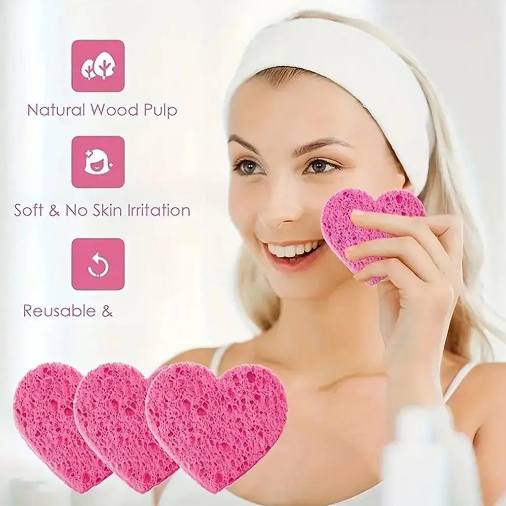 Compressed Facial Sponges Cosmetic Hydrotherapy Sponge Spa Face Pads Qme