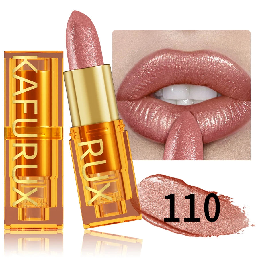 16Colors Bold Intense Glitter Shiny Metallic Lipstick Lip Tint Long Qme 110
