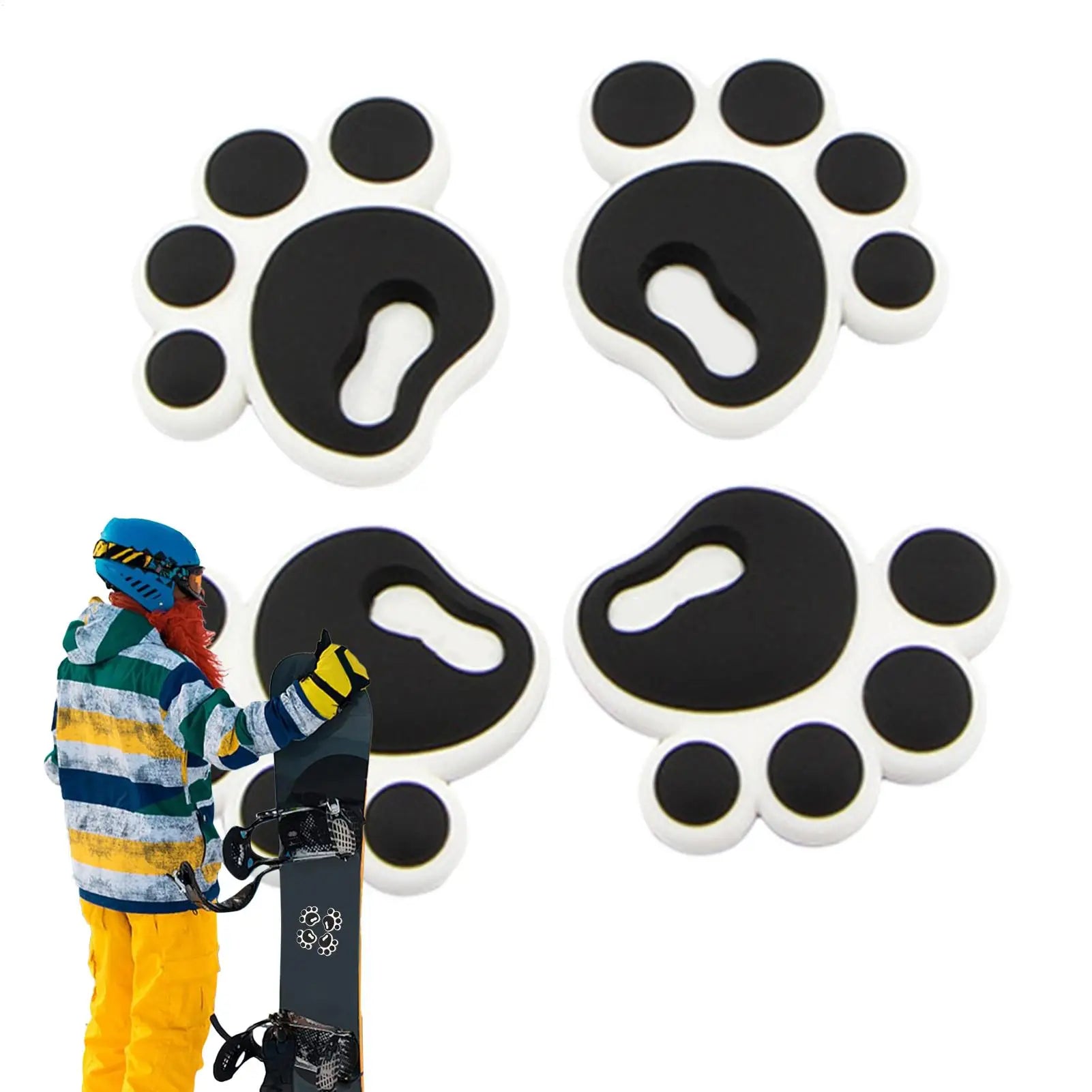 NEW Snowboard Stomp Pad Self-Adhesive Snowboard Foot Pad 4pcs Snowboard Anti-slip Stickers Snowboard Pads Foot Pads Qme