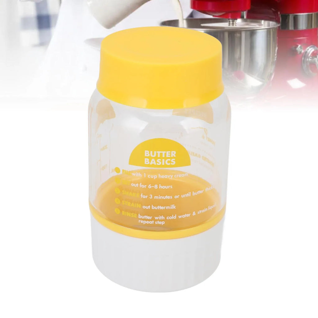 Butter Making Bottle Multifunctional DIY Neat Collection Homemade Plastic Butter Maker Cup Dishwasher Safe for Kitchen Qme