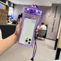 Waterproof Phone Pouch Touch Screen Compatible For Swimming Underwater Photography Neck Hanging Rafting Diving Qme one size Purple