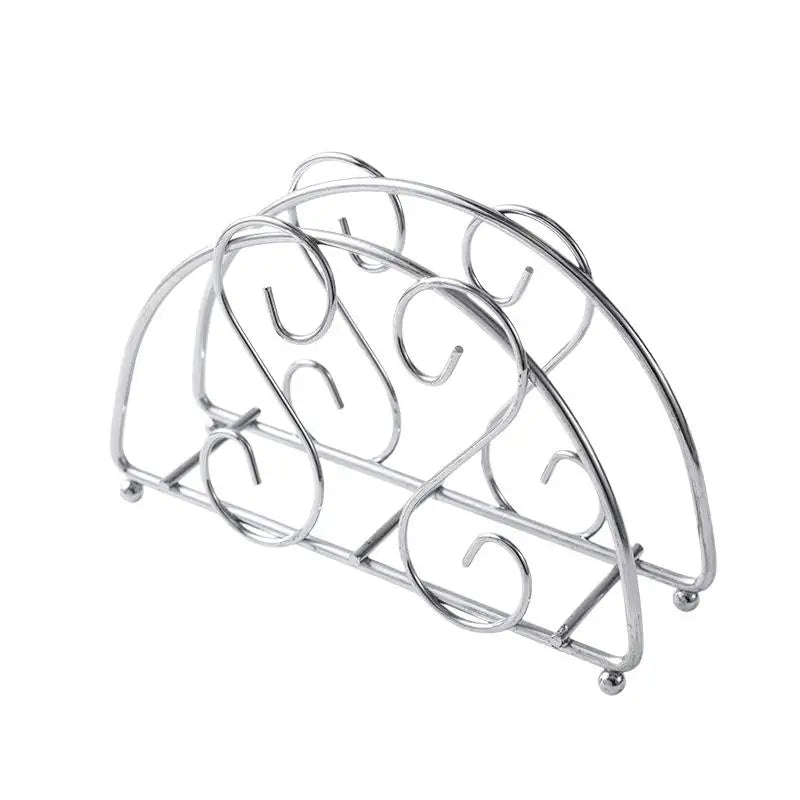Metal Iron Napkin Holder Paper Drawer Storage Bracket Organizer Qme