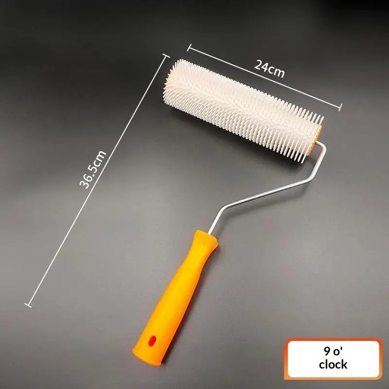 10/16/24CM Defoaming Drum Brush Spike Roller Latex Floor Self Compound Roller Leveling Screed Spiked Roller Paint Brush Roll Qme A3
