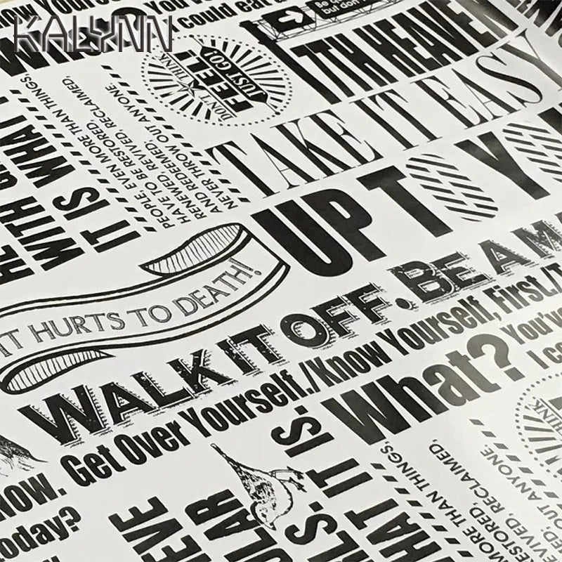 Vintage Newspaper Self Adhesive Wallpaper Vinyl Peel Stick Contact Qme