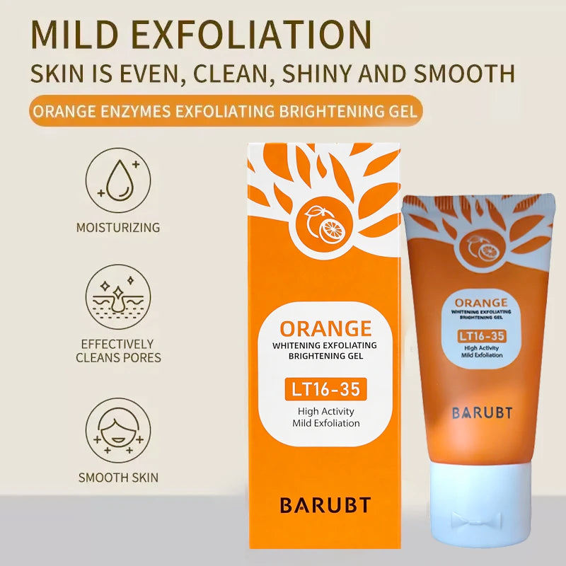 50g Orange Exfoliating Gel For Facial Body Gentle Orange Facial Scrub Body Cleansing Gel Dead Skin Remover Scrub Skin Cleaning Qme