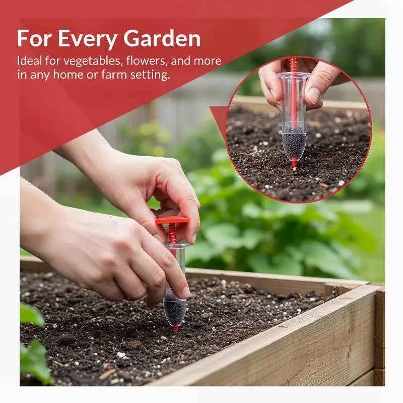 Handheld Seed Dispenser Mini Manual Seeder Tool Garden Planting Qme Default Title