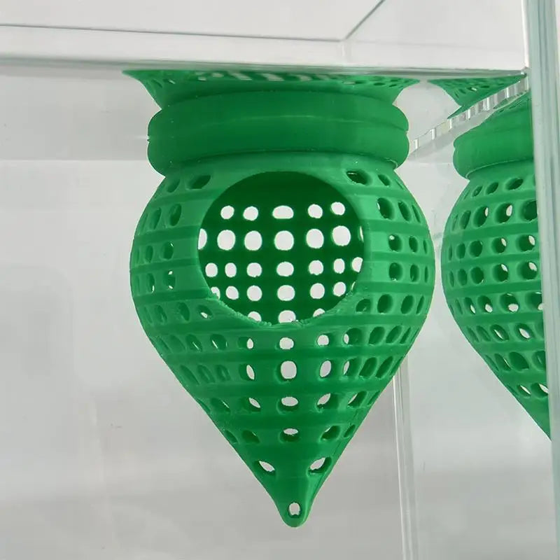 Fish Aquarium Tank Decoration Accessories Suspended Cone Bed Hideout Qme Green
