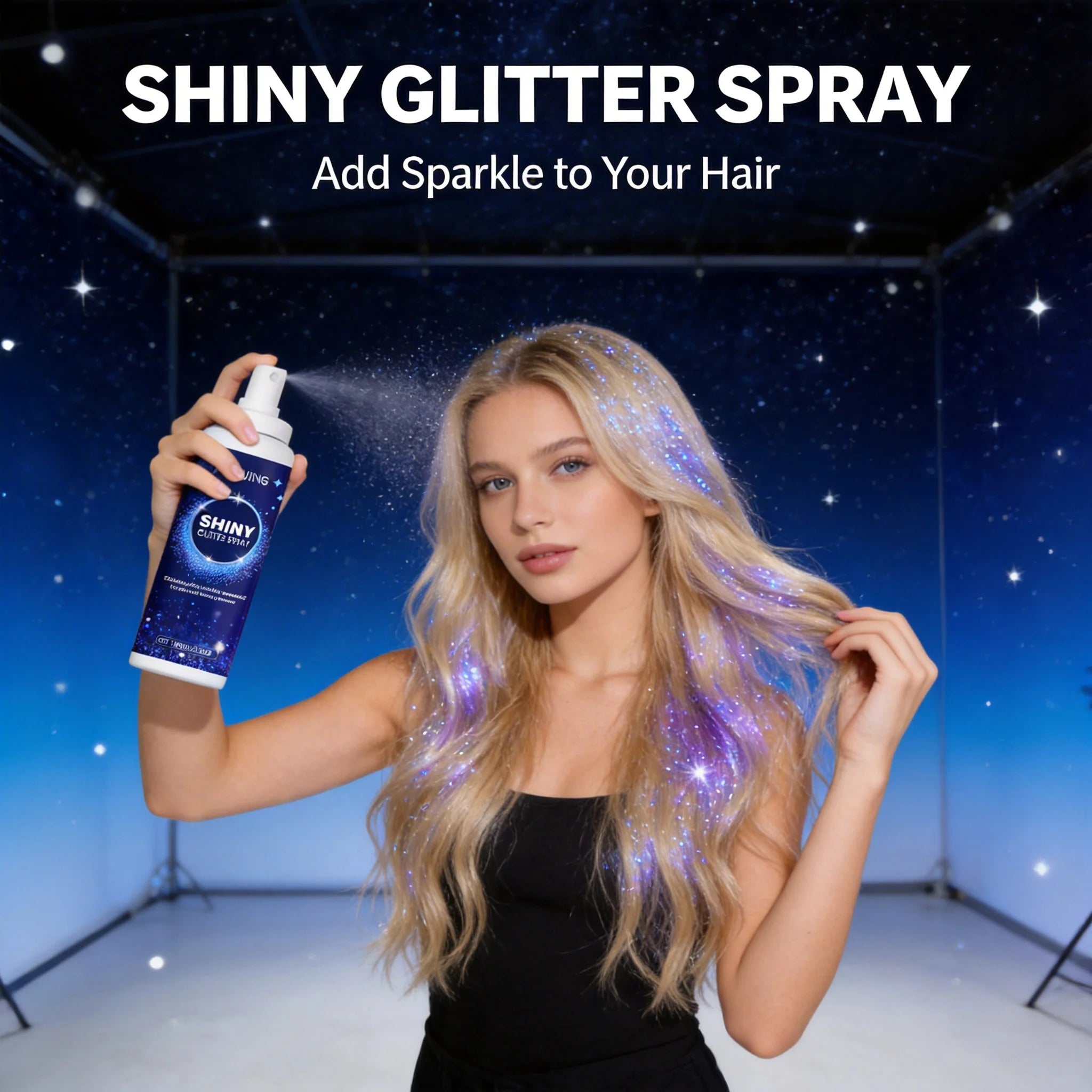 Body Glitter Spray Collarbone Clothes Hair Long Lasting Shimmer Qme