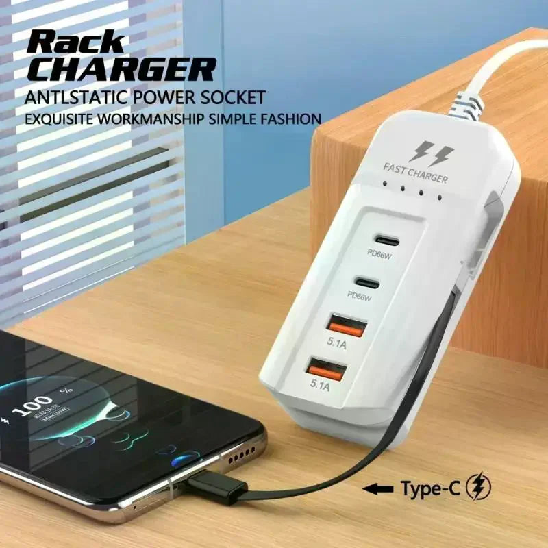 USB Charger PD C Fast Charge Quick Wall Chargers Multiport Hub Qme EU