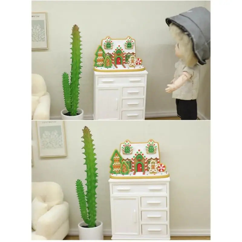 Micro Landscape Ornaments Xmas Gifts 1 12 Dollhouse Christmas Decor Qme