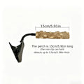 Clip-on Bird Potty Training Perch Adjustable Stand Natural Wood Qme 1Pc