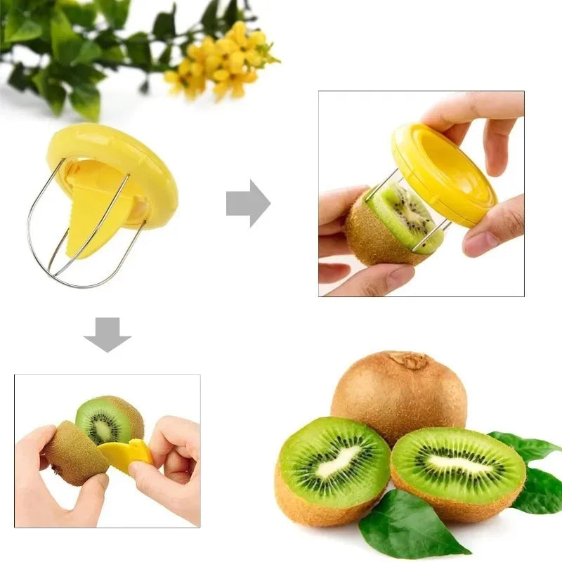 Creative Stainless Steel Kiwi Peeler Fast Fruit Peel Splitting Tool Qme