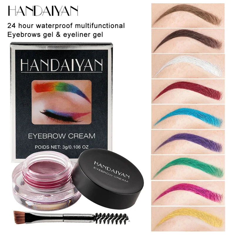Matte Golded Eyebrow Enhancer Dye Gel Tint Set Waterproof Colour Quick Dry Dyeing Brow Tattoo Tinted Cream Brow Makeup Cosmetic Qme