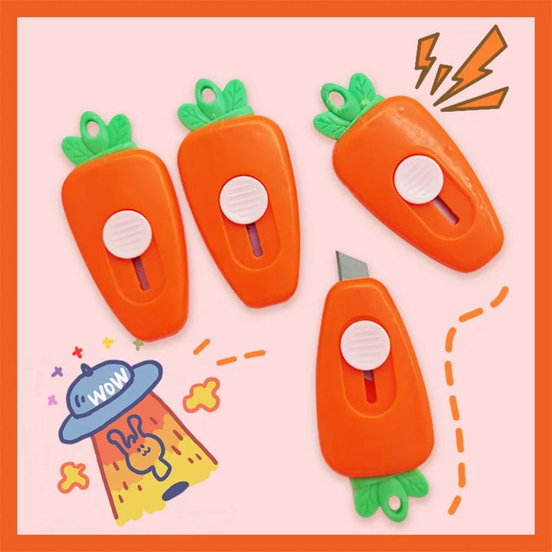 Lytwtw's Kawaii Mini Pocket Carrot INS Utility Knife Box Knife Paper Cutter Craft Wrapping Stationery Qme Default Title