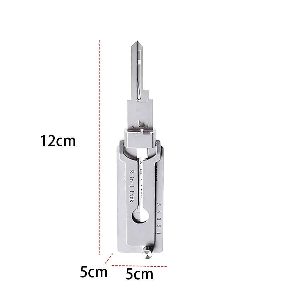 5-1PCS 2-in-1 Stainless Steel Key Decoder Available Hook Tool Pickup Hand Precision Tools O-ring Pickup Maintenance Repair Kits Qme