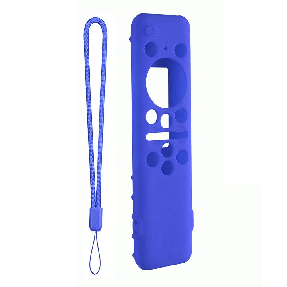 Protective Cover BN59-01432A 01432B Remote Control Covers with Lanyard Shockproof Anti-Slip for Samsung 8K Neo QLED HDR Smart TV Qme Blue
